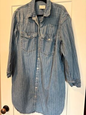 Universal Thread Light Blue Denim Shirt Dress